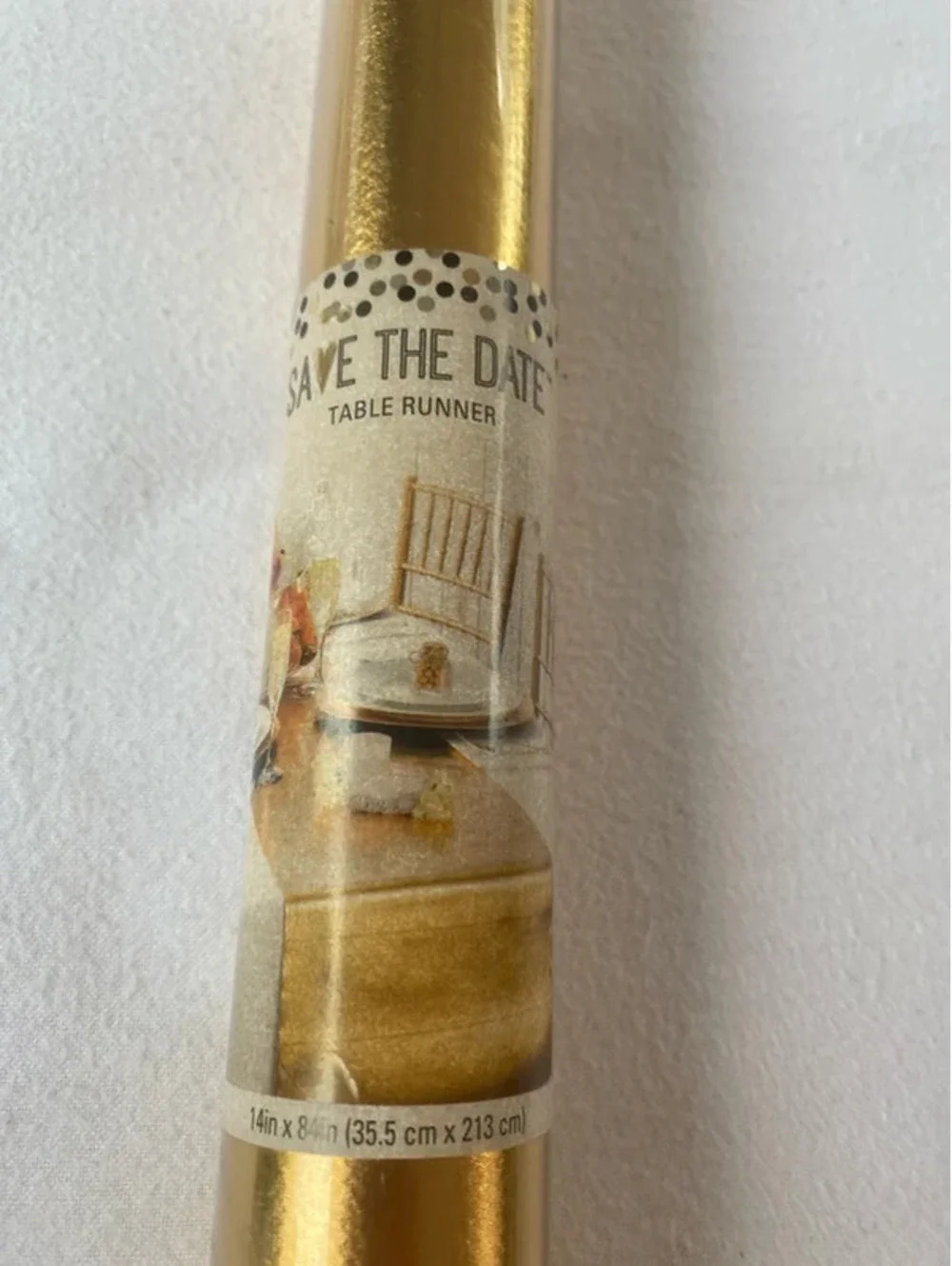Gold table Runner 14” x 84” JoAnn Store~ Table Decor